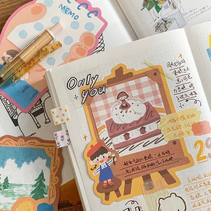 Oil Pastel Memo Pads - Record & Impression